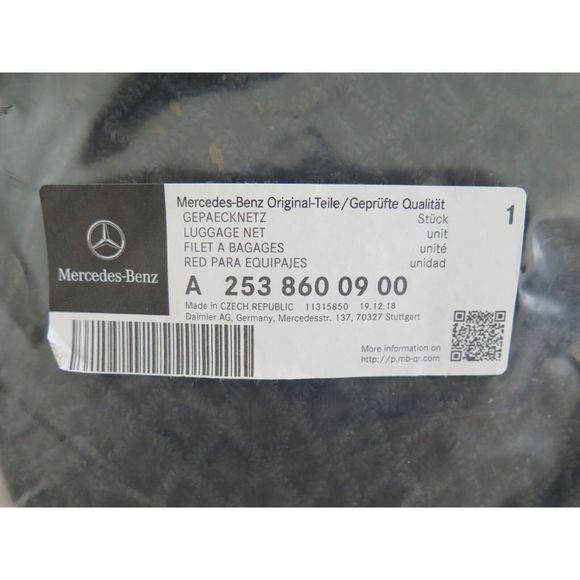 Mercedes Benz Luggage Trunk Cargo Net A253 860 09 00 GLC-Class Genuine - Picture 3 of 3